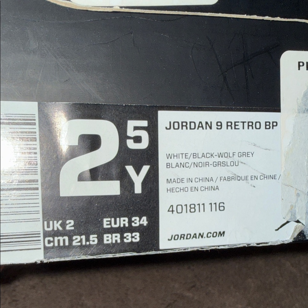 Jordan White and Gray High-Tops with Black Accents - Picture 11 of 12